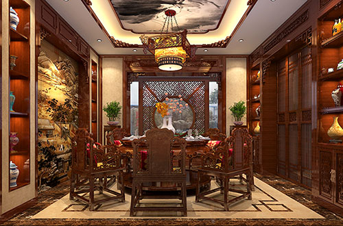 青浦温馨雅致的古典中式家庭装修设计效果图